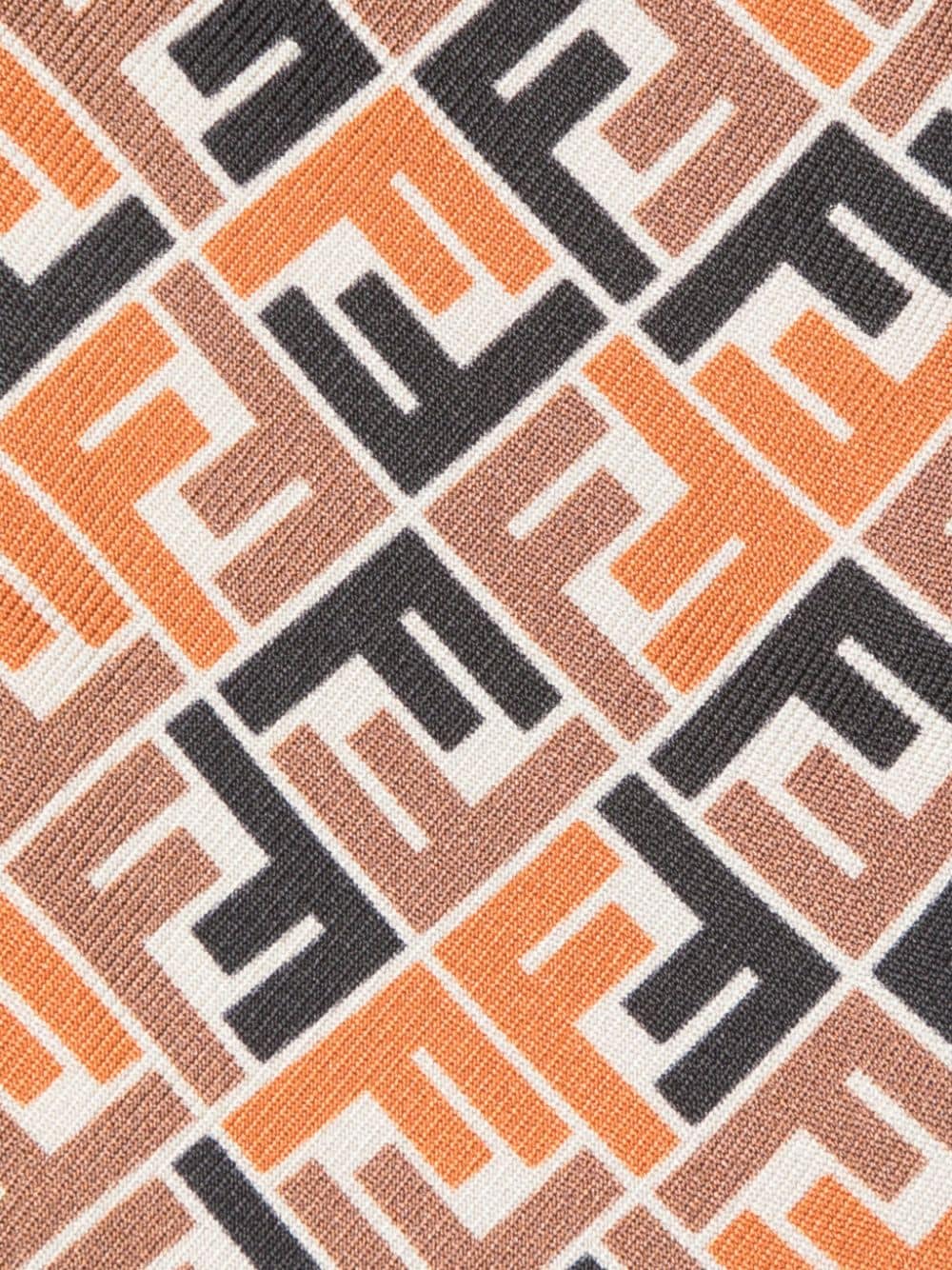 FENDI Sjaal met logoprint - Oranje