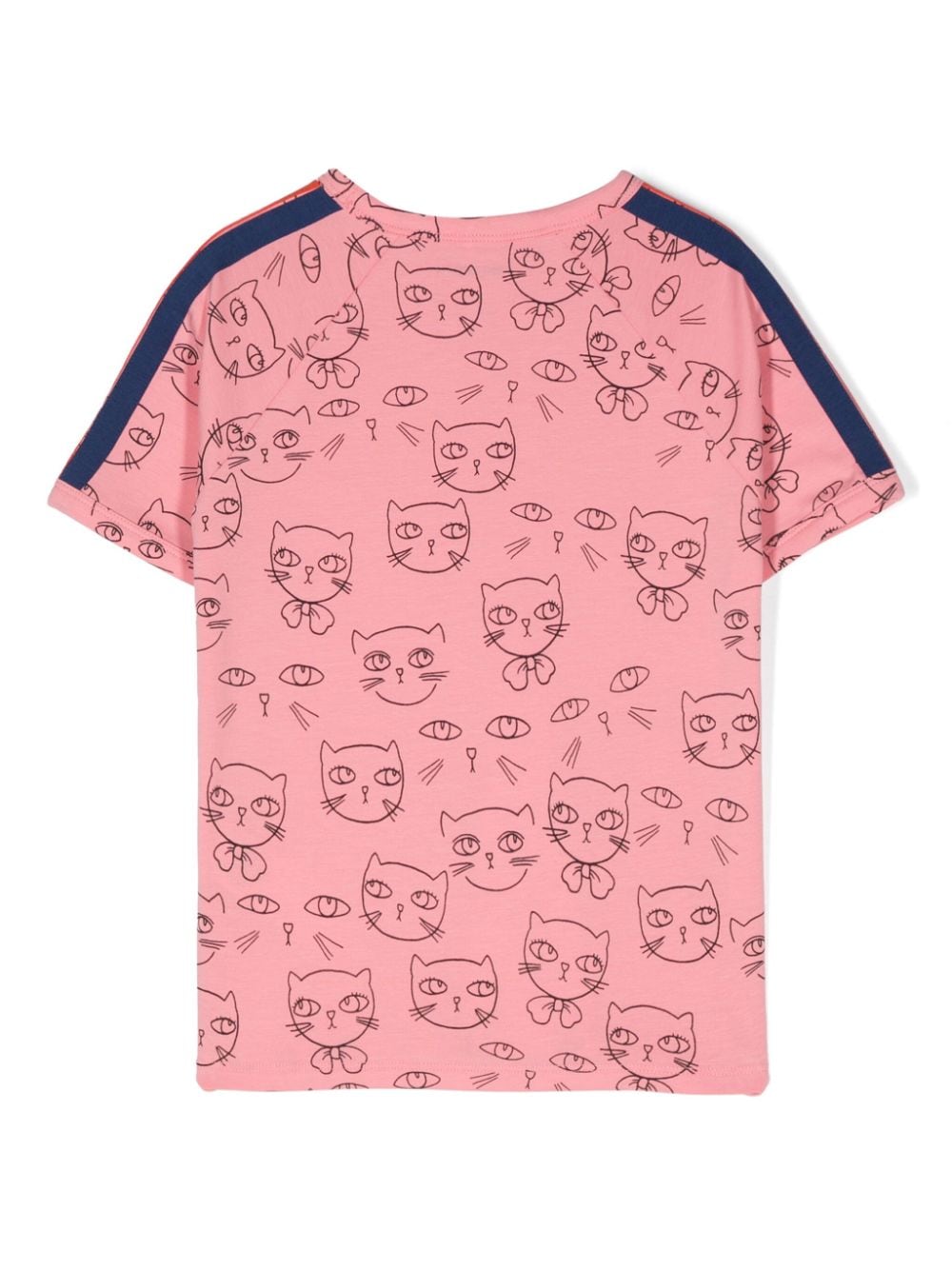 Mini Rodini Cathletes-print crew-neck T-shirt - Roze