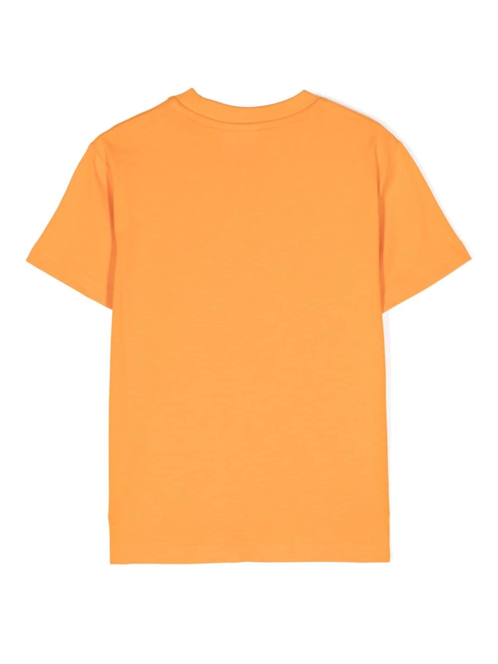 HUGO KIDS logo-print cotton T-shirt - Oranje