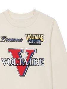 Zadig & Voltaire Kids T-shirt met Voltaire-print - Beige