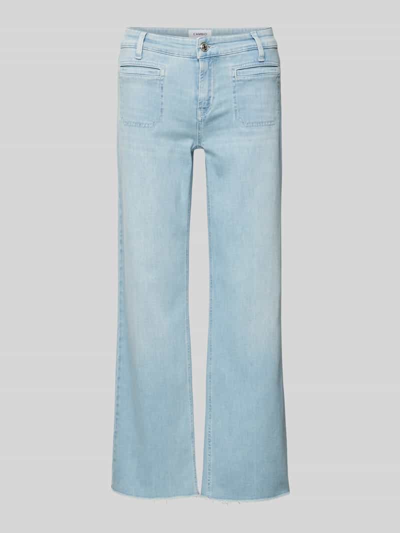 CAMBIO Wide leg jeans met verkort model, model 'TESS'