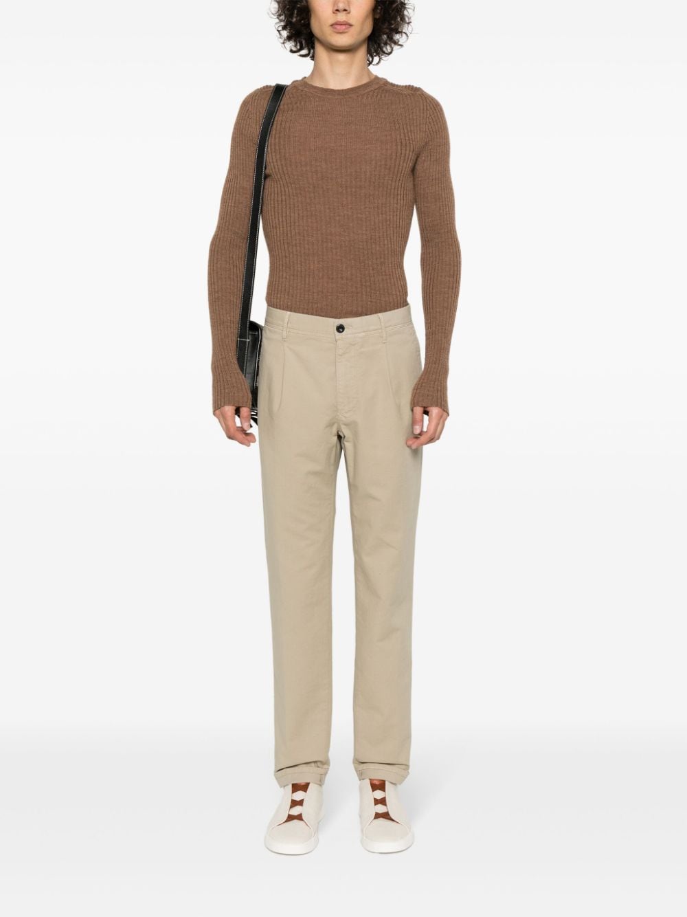 Incotex tapered cotton trousers - Beige