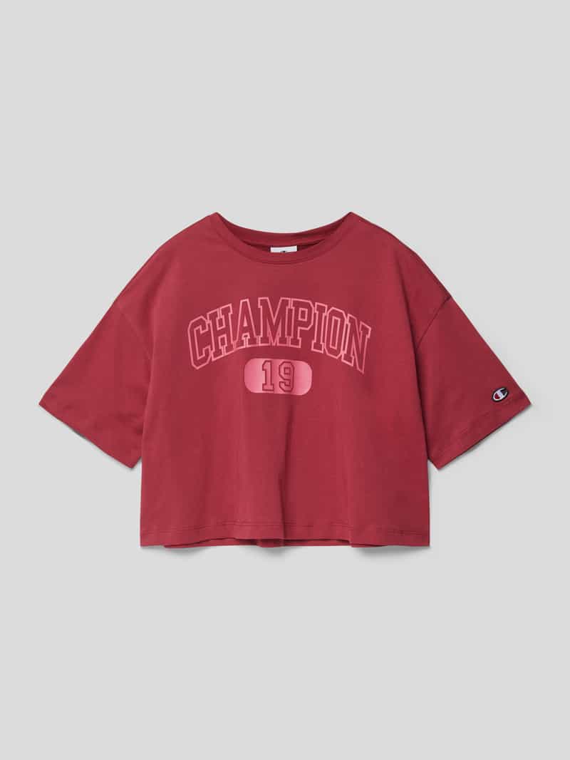 Champion Kort T-shirt met labelprint