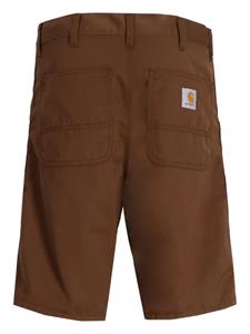 Carhartt WIP Katoenen shorts met logopatch - Bruin