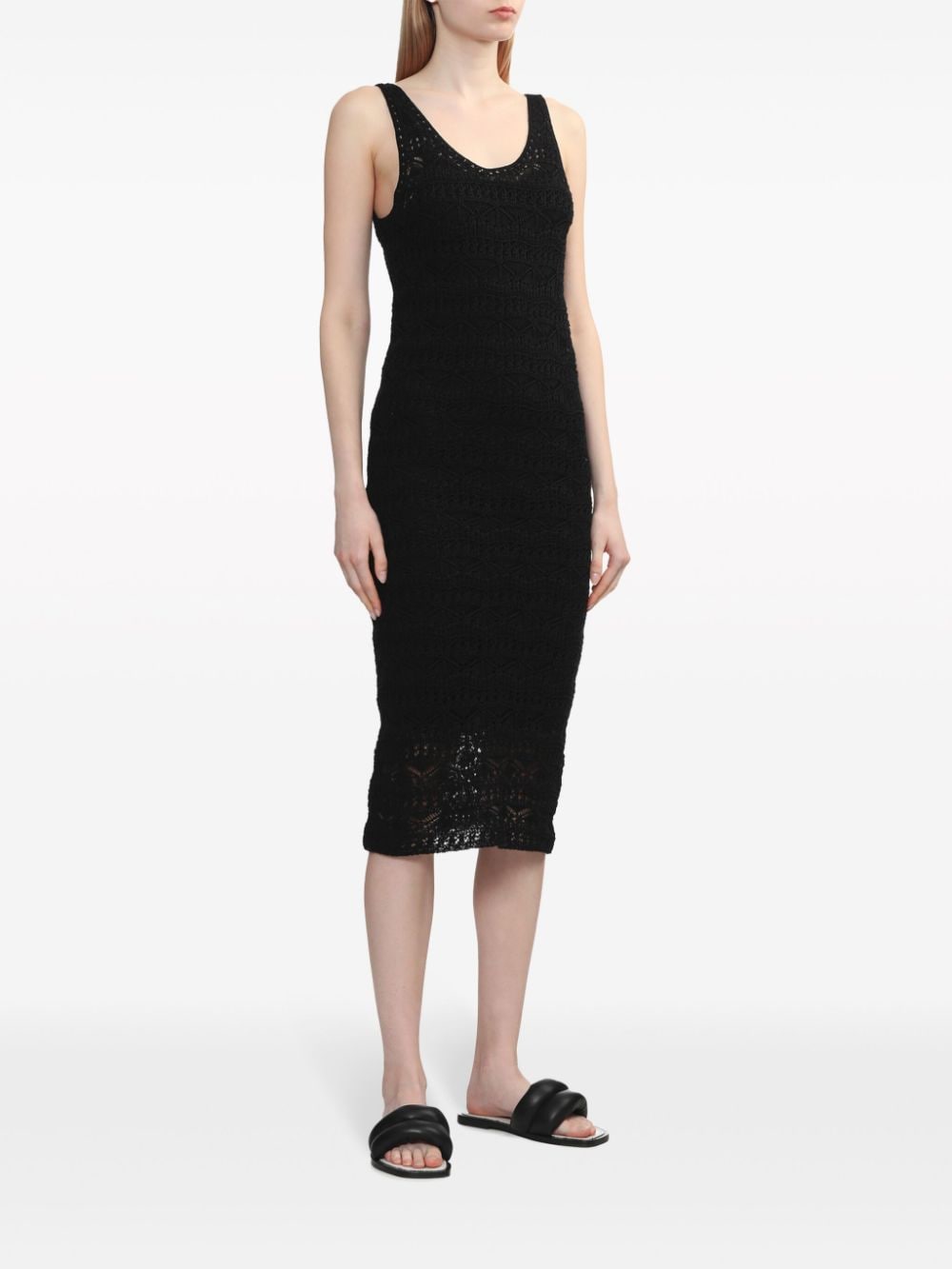 IRO Gehaakte mini-jurk - Zwart