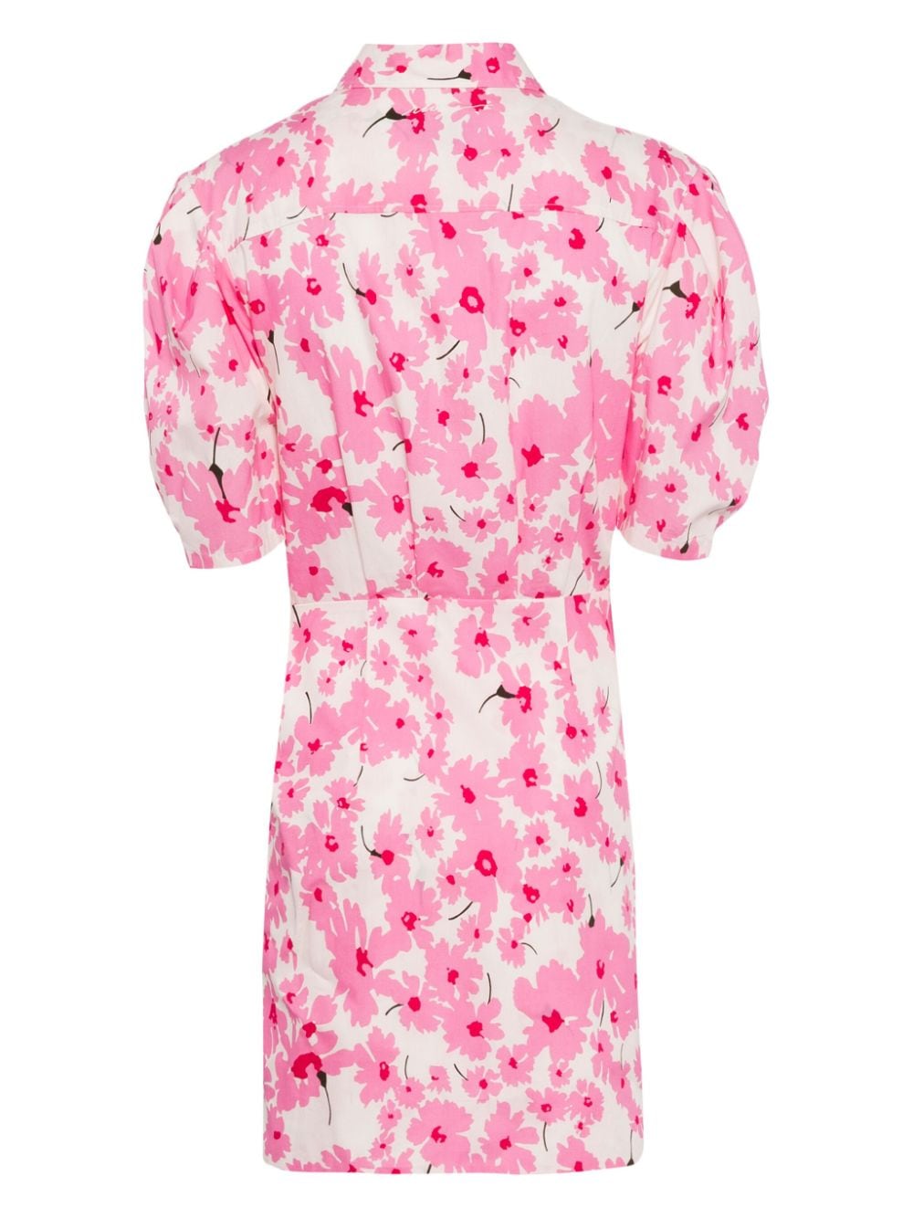 MSGM floral-print cotton shirtdress - Wit