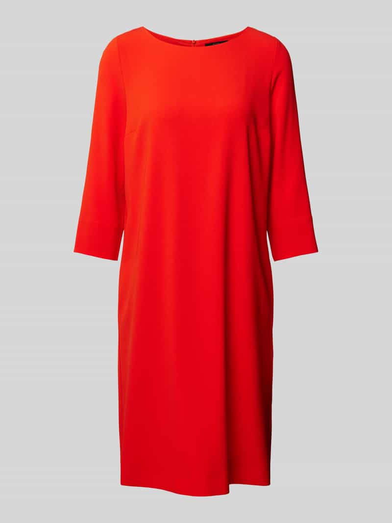 Windsor Knielange jurk in effen design met 3/4-mouwen
