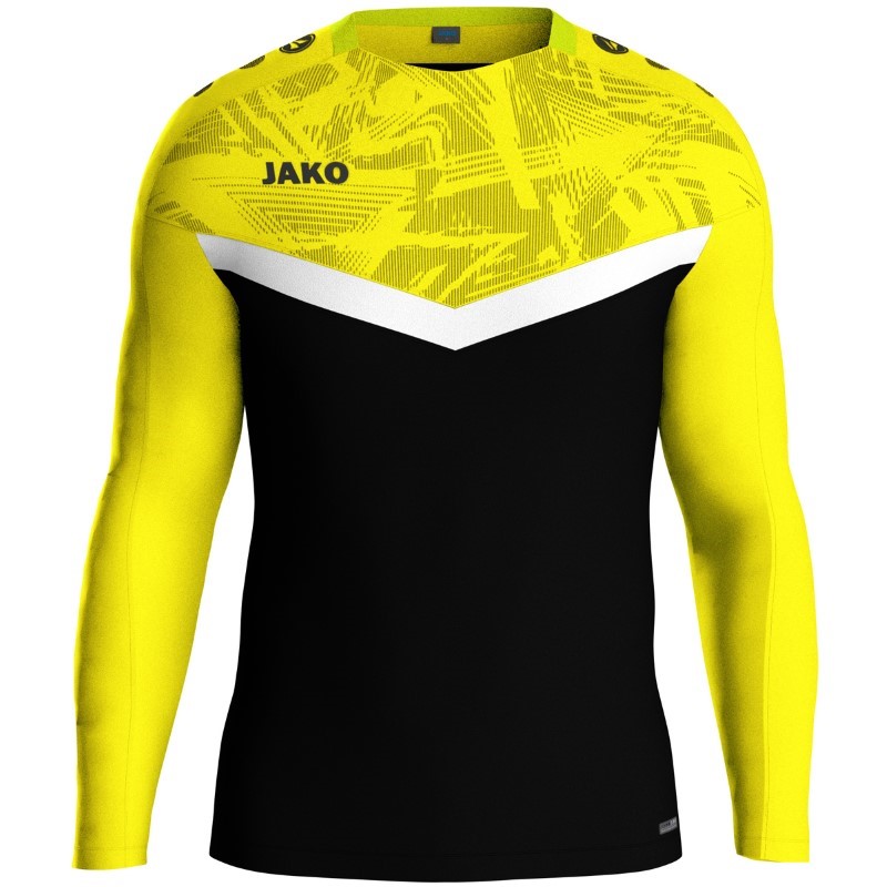 JAKO Iconic Sweatshirt Kinder 808 - schwarz/soft yellow