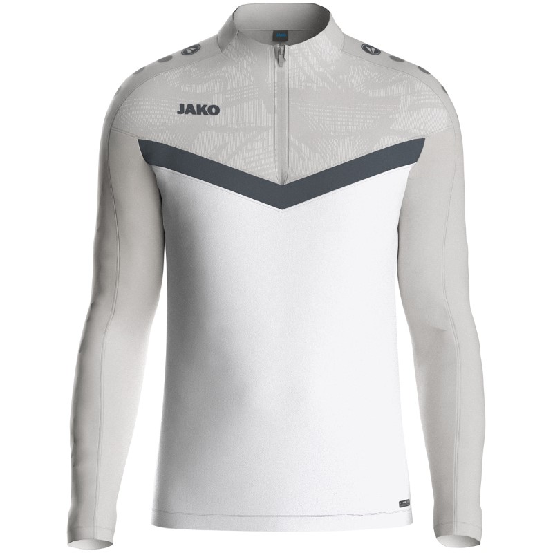 JAKO Iconic 1/4-Zip Sweatshirt 016 - weiß/soft grey/anthra light