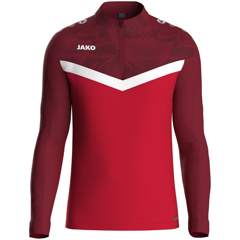 JAKO Iconic 1/4-Zip Sweatshirt 103 - rot/weinrot