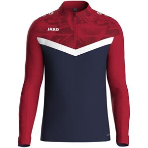 JAKO Iconic 1/4-Zip Sweatshirt 901 - marine/chili rot