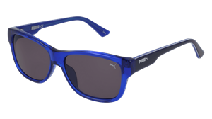 Kering Eyewear Puma PJ 0004 S Jugend-Sonnenbrille Vollrand Eckig Kunststoff-Gestell, blau