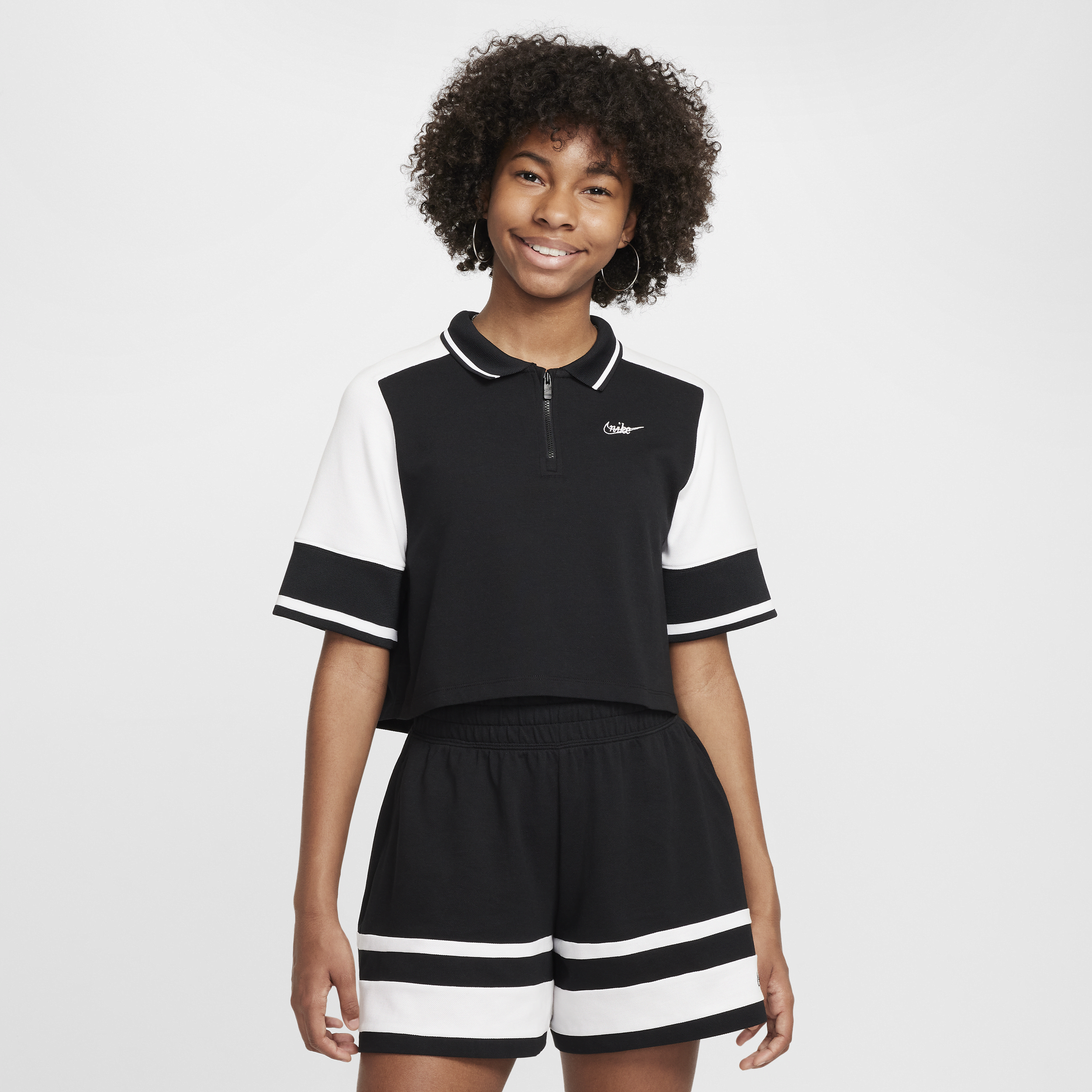 Nike Sportswear Croptop voor meisjes - Zwart