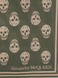 Alexander McQueen Sjaal met doodskopprint - Groen