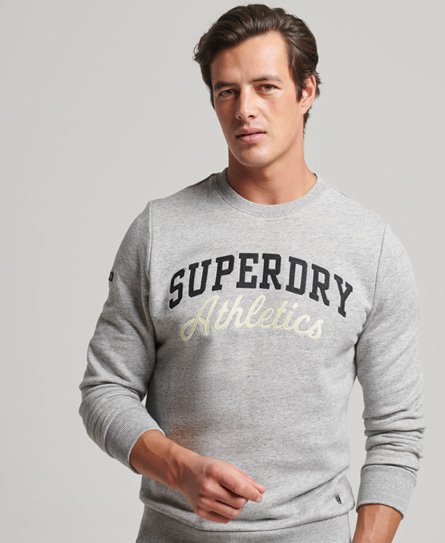 Superdry Mannen Vintage Gym Athletic Sweatshirt Grijs