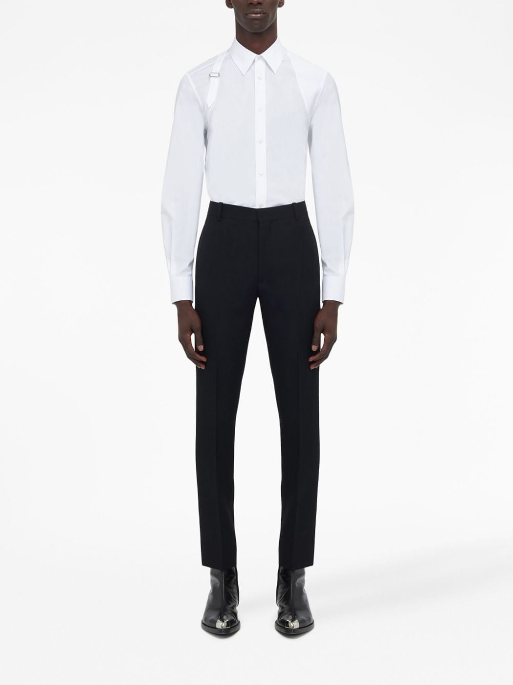 Alexander McQueen Slim-fit pantalon - Zwart