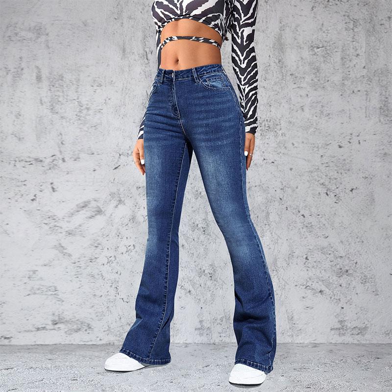 Omena Casual stretch vintage flare jeans dames