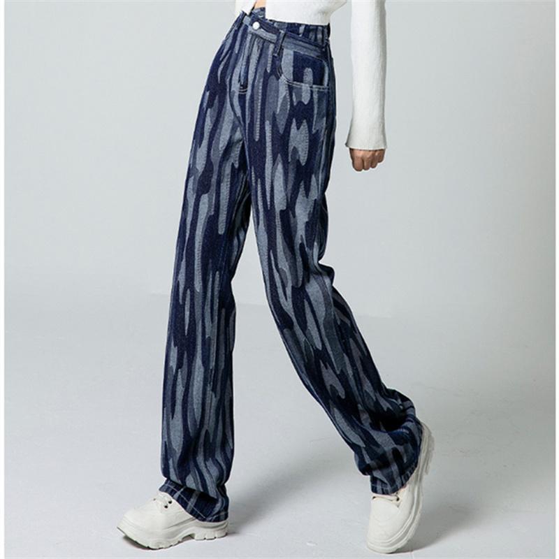 Yukiesue Lente 2022 Womens Fashion Hoge Taille Y2k Vrouwen Wijde Pijpen Jeans Baggy Vrouw Denim Cargo Broek Jean Moeder Jeans broek