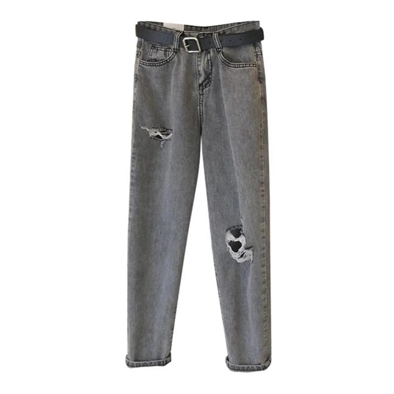 JunChengMY 2023 Fashion Split Jeans Vrouwen Losse Rechte Denim Harem Broek Grote Jeans