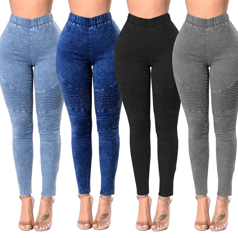 GSmart Dames zomermode hoge taille hoge elastische heuplift jeans
