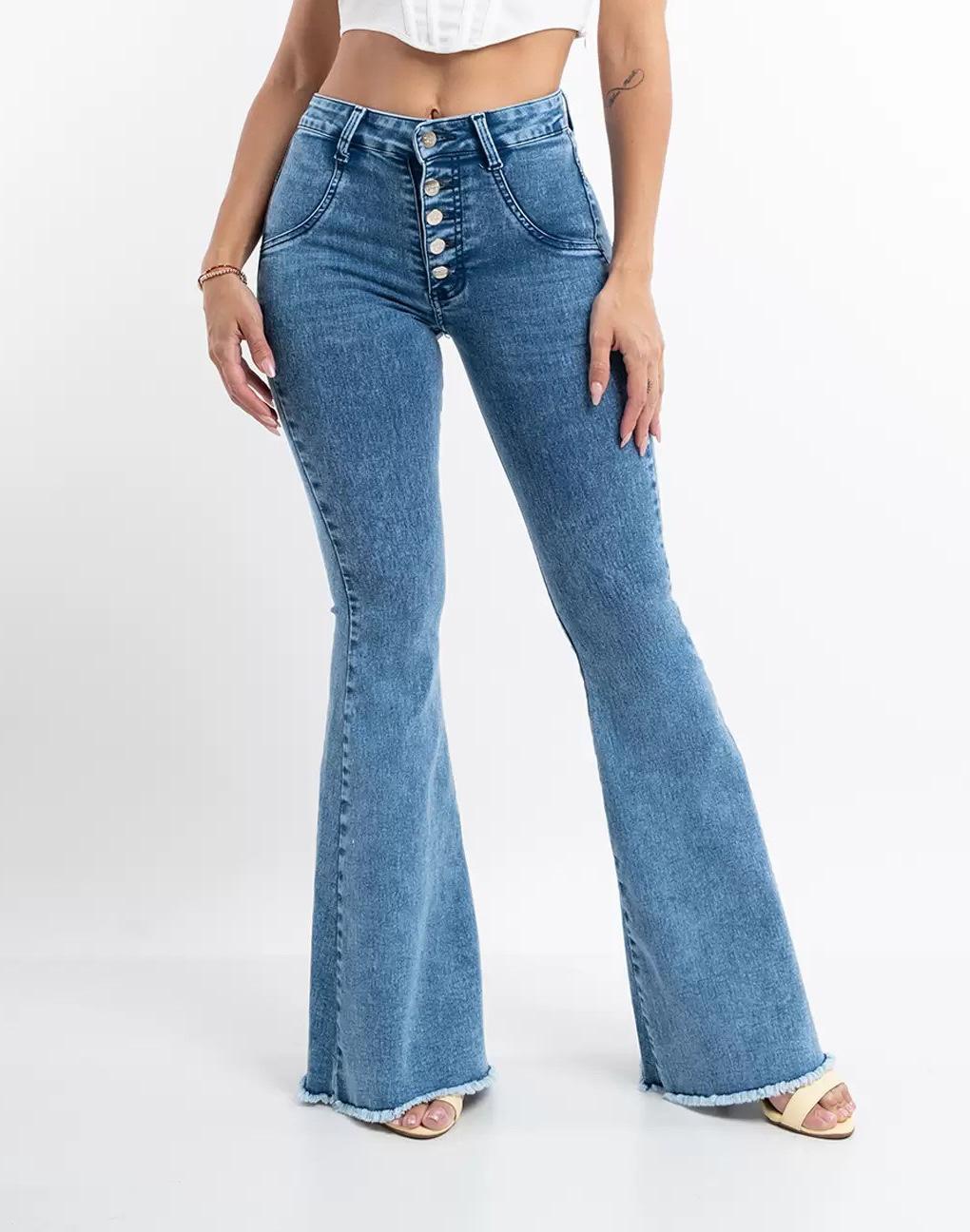 Omena 2023 Skinny Flare Jeans voor dames met hoge taille