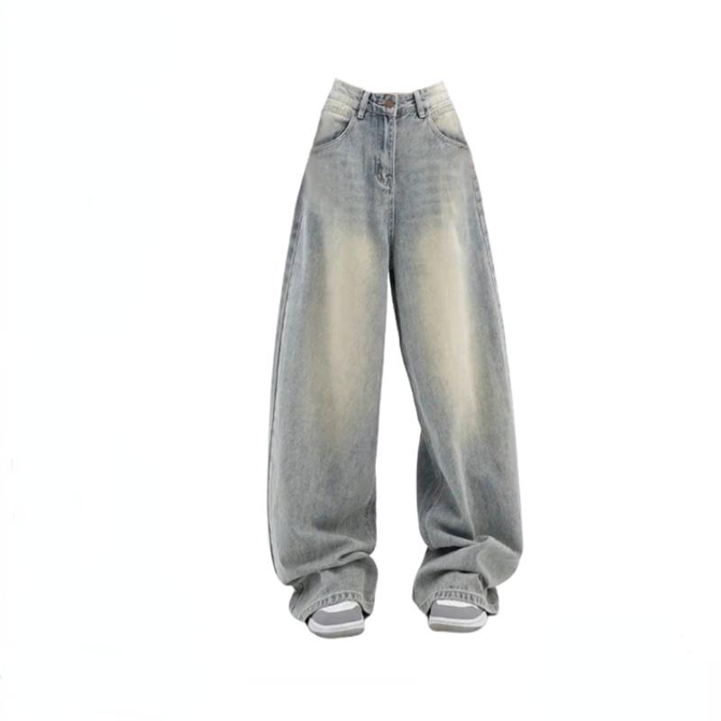 Sxcave Vrouwen Vintage Baggy Blue Jeans Hoge Taille Denim Broek 2000s Y2k Harajuku Fashion 90s Esthetische Brede Broek Trashy Kleding 2023