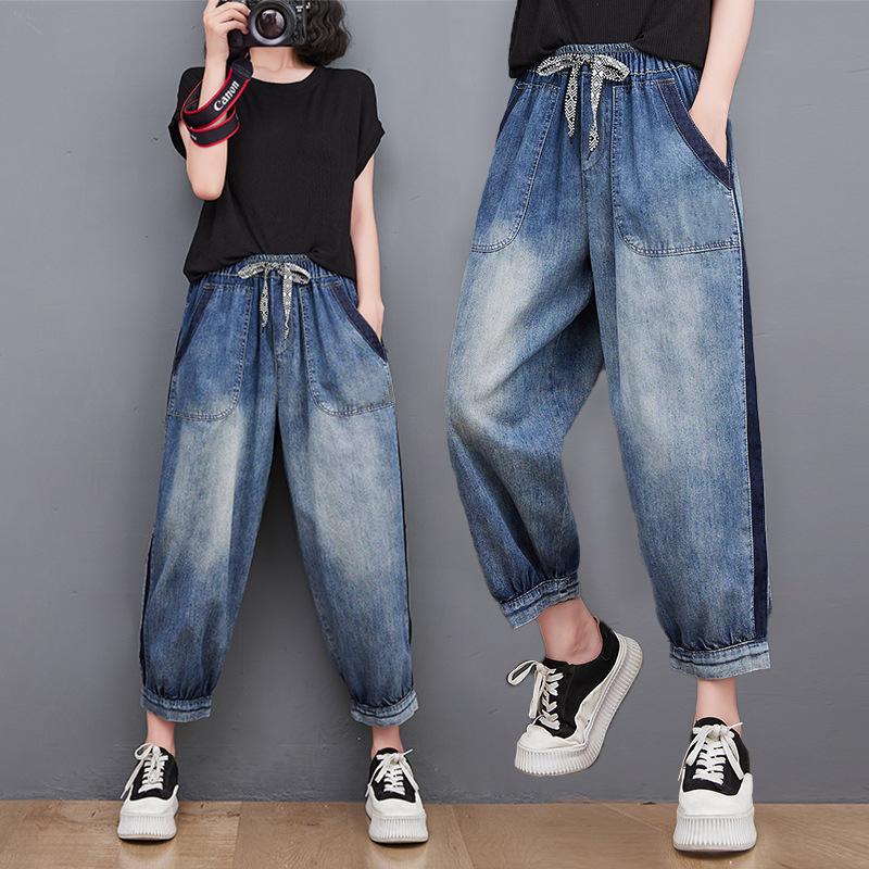 MISS FAIRY Zomerretro Harlan-broek voor dames, oversized jeans