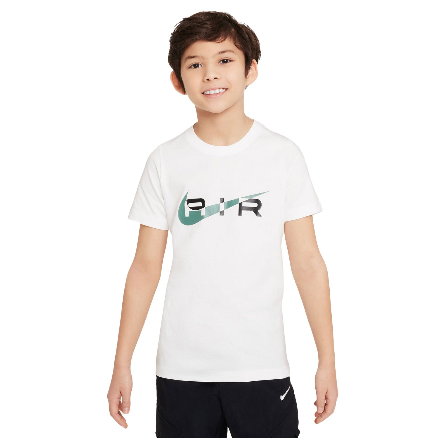 NIKE Air Sportswear T-Shirt Jungen 101 - white/black
