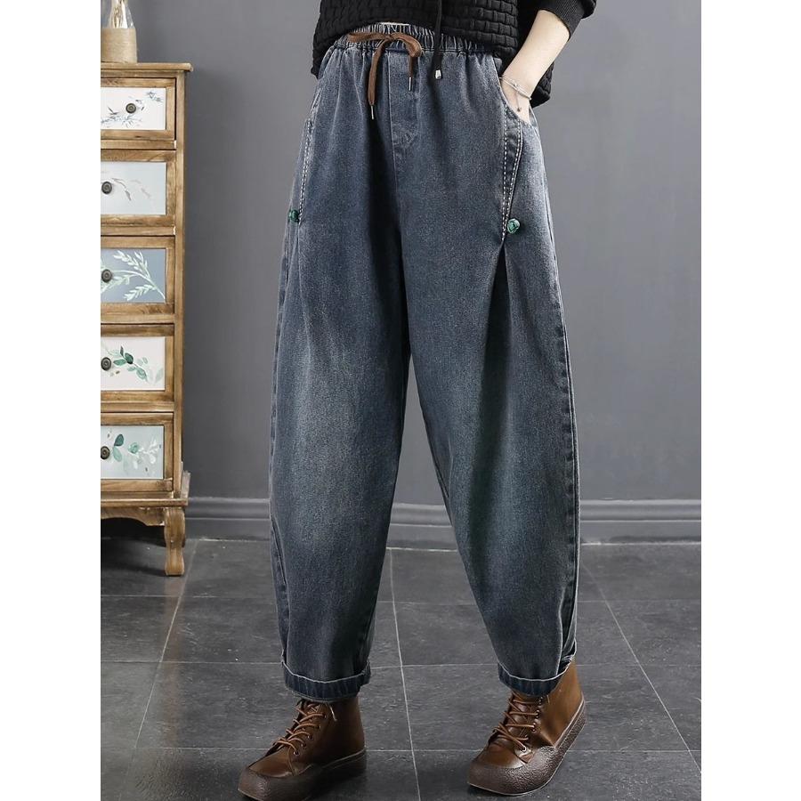 21top Casual losse jeans harembroek met elastische taillebroek