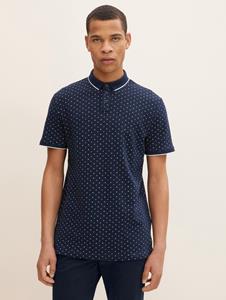 Tom Tailor Denim poloshirt met patroon, Mannen, blauw, Größe S