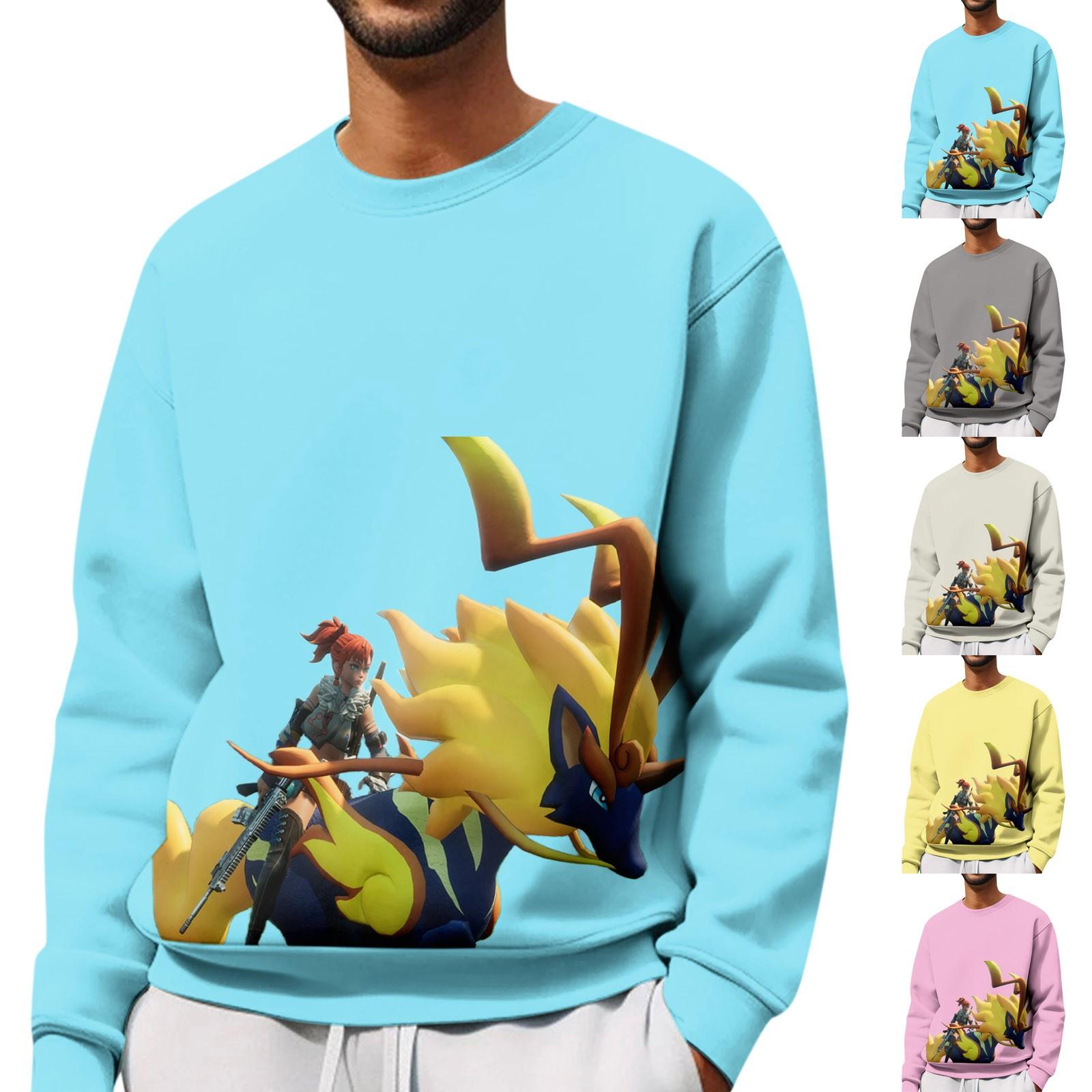 Uniqueness Heren sweatshirt met print, buiten, etnisch bedrukt, losse lange mouwen
