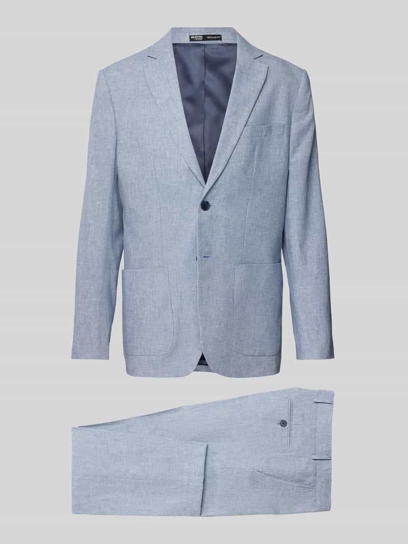 Selected Homme Regular fit pak van een mix van linnen en katoen, model 'ANTON'
