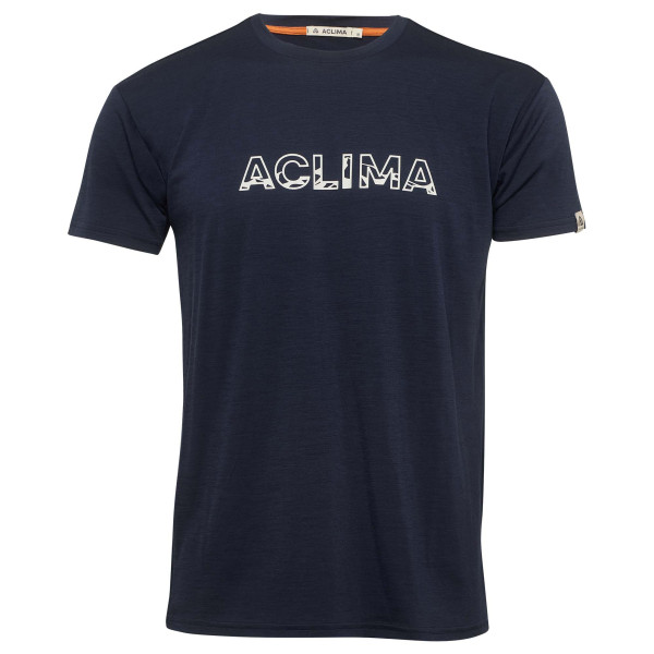 Aclima  Lightwool Tee Logo - Merinoshirt, blauw
