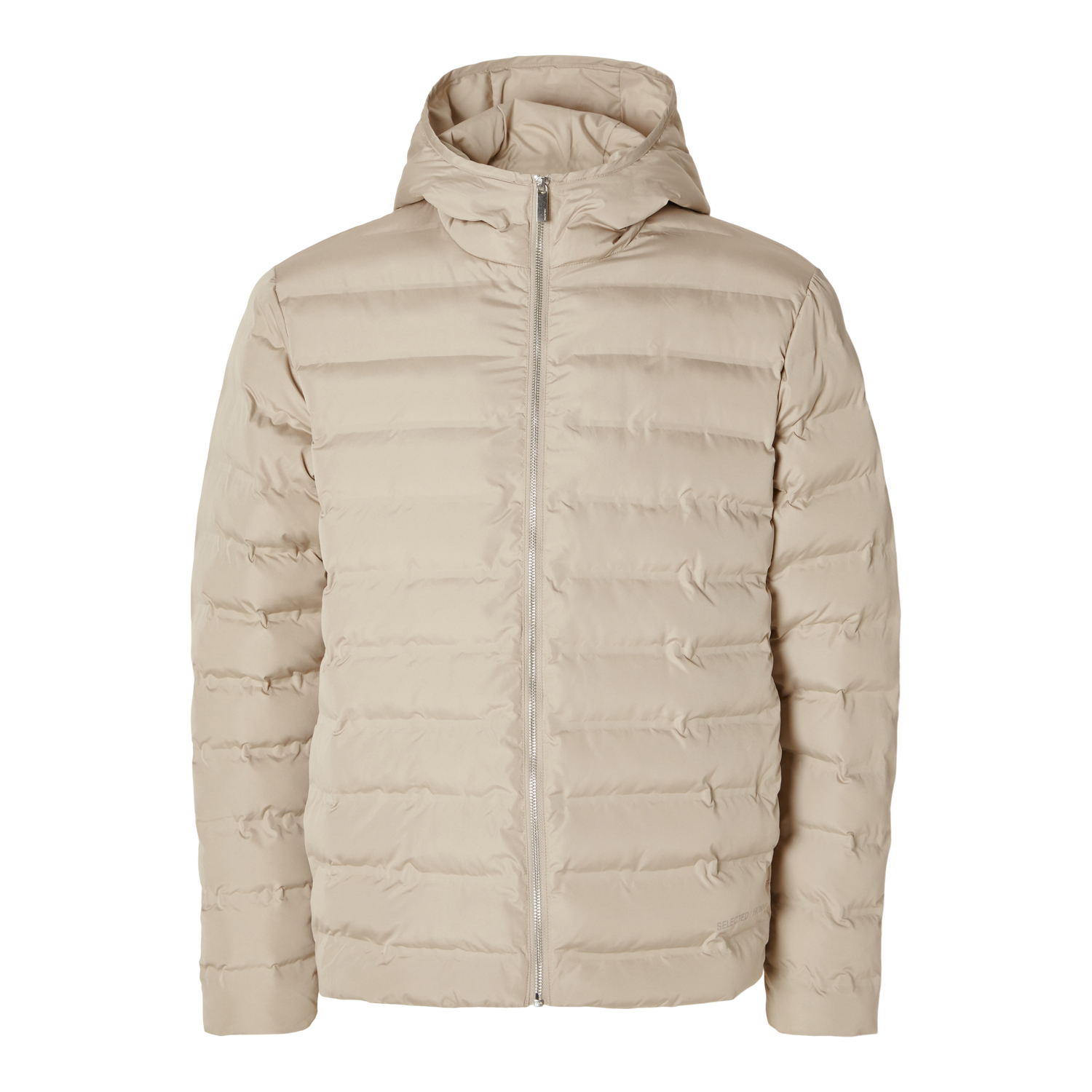 Selected Barry quilted hooded jacket pure cashmere