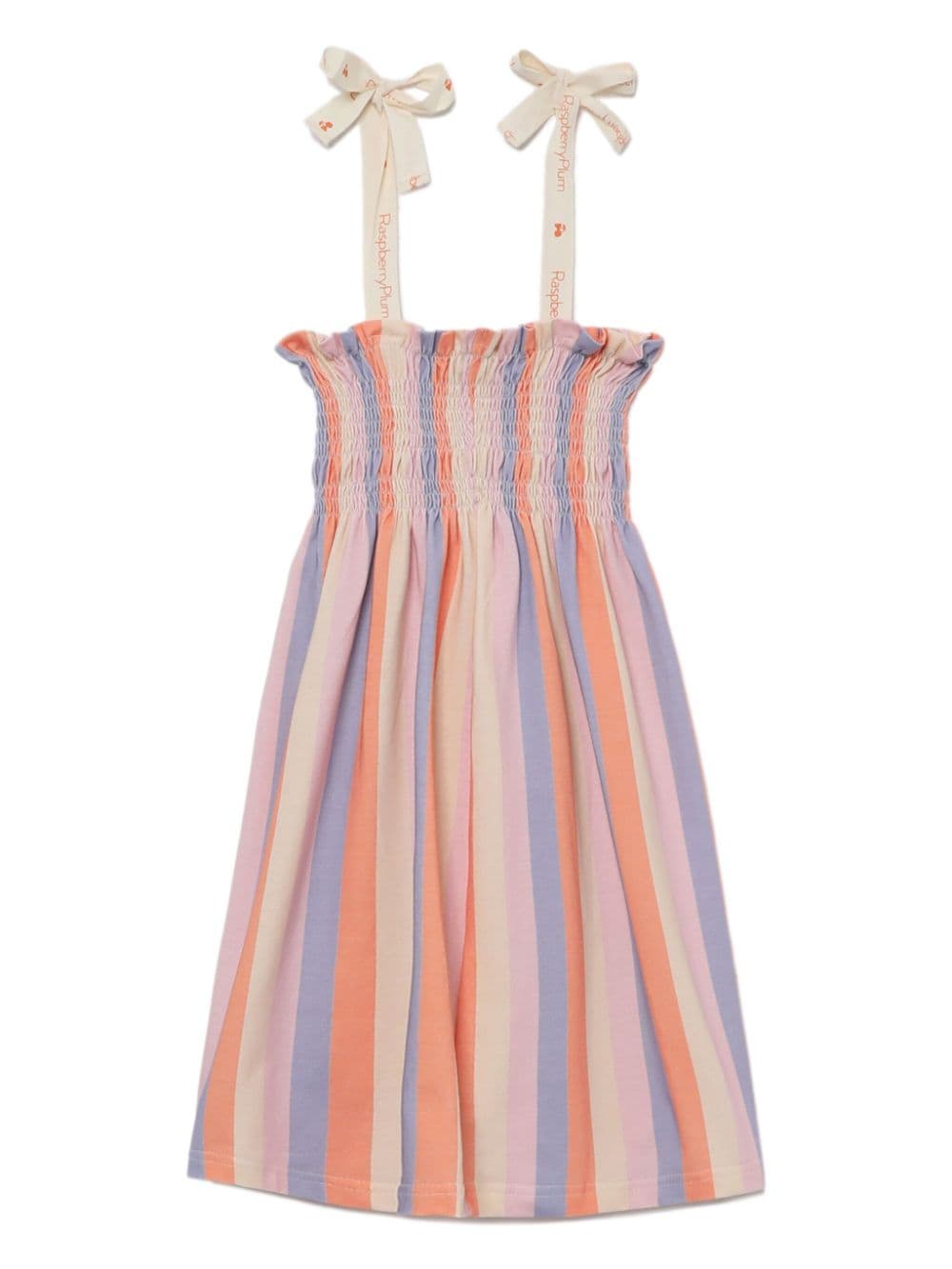 Raspberry Plum striped cotton dress - Oranje