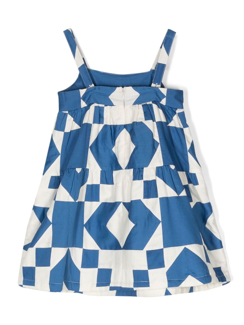 Sea geometric-print cotton dress - Wit