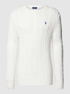Polo Ralph Lauren Gebreide pullover met logopatch en kabelpatroon