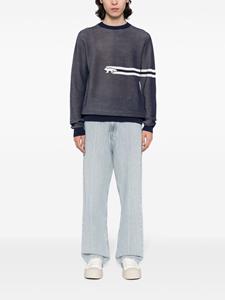 Maison Kitsuné Mesh trui - Blauw