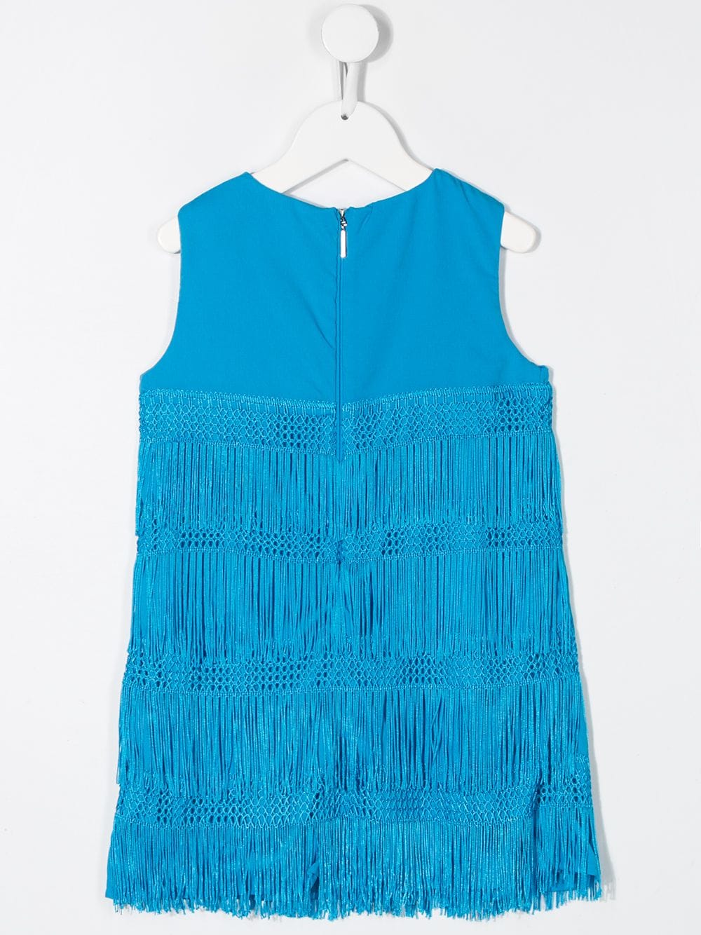 Alberta Ferretti Kids Mini-jurk met franje - Blauw