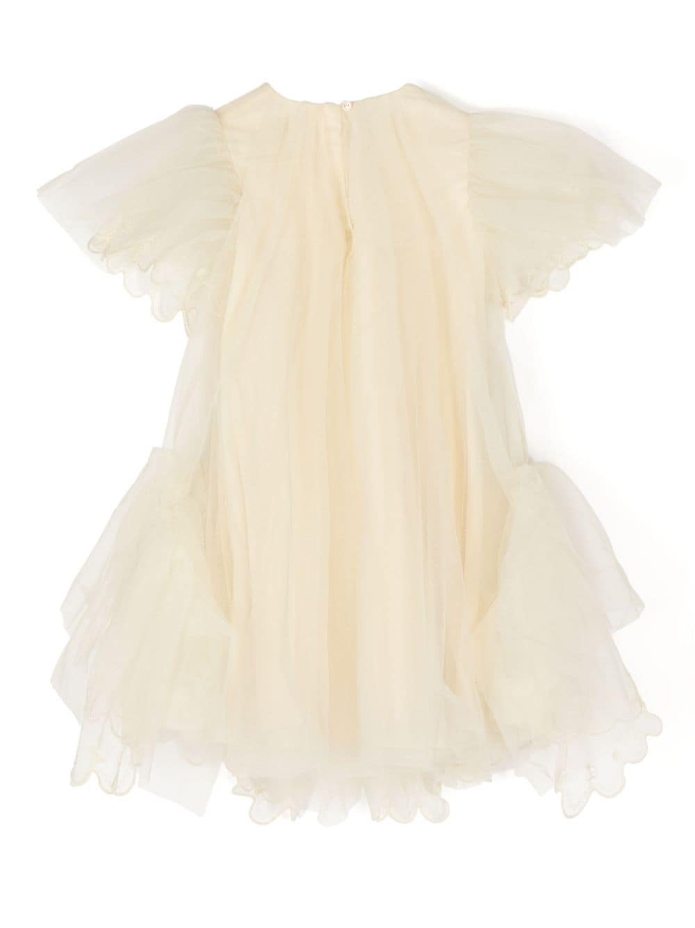 Jnby by JNBY lace-trimmed tulle dress - Geel