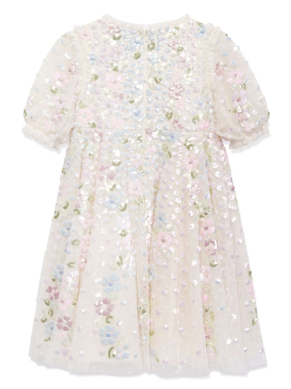NEEDLE & THREAD KIDS floral-embroidered dress - Beige