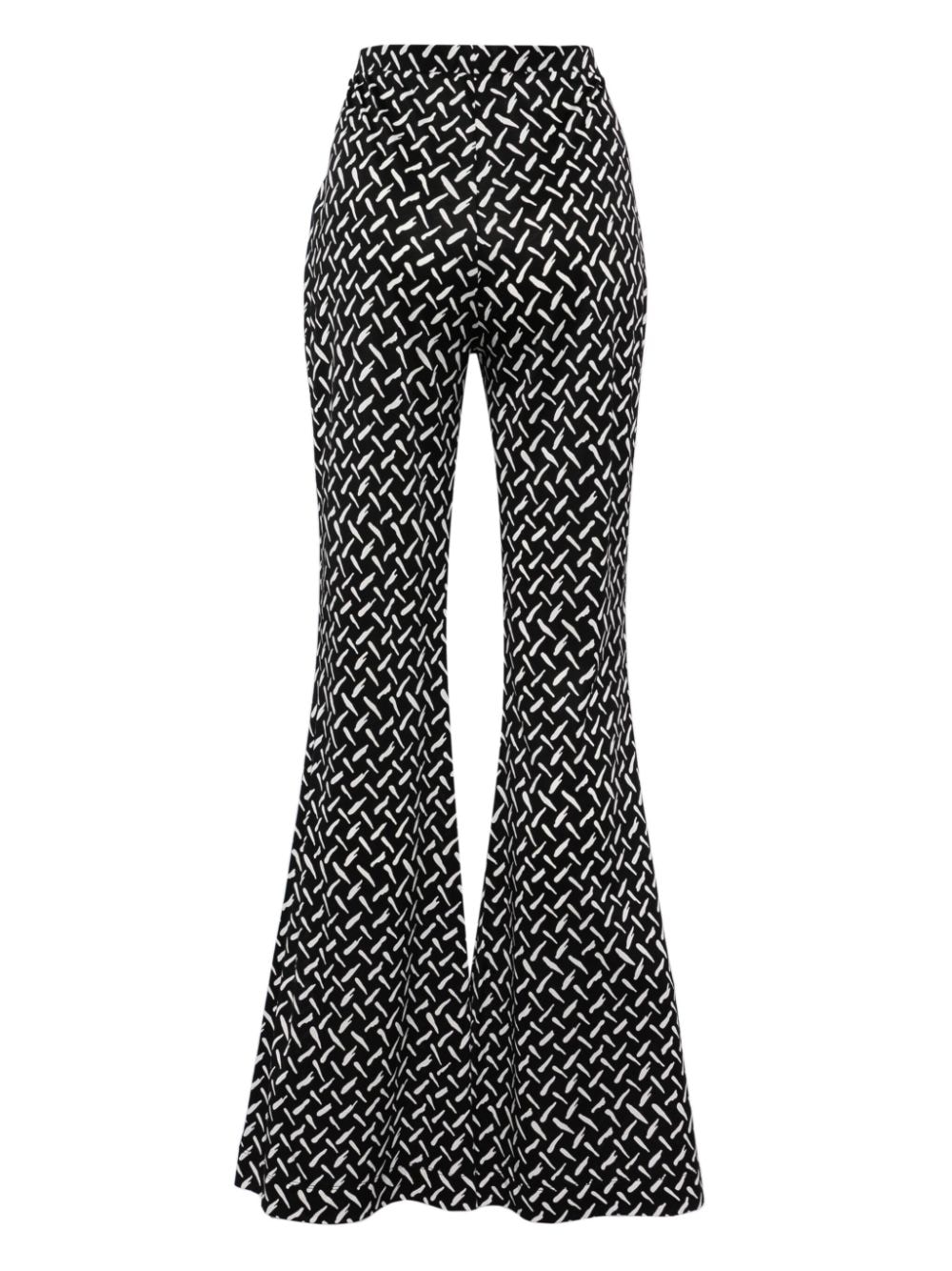 DVF Diane von Furstenberg Brooklyn high-waisted flared trousers - Zwart
