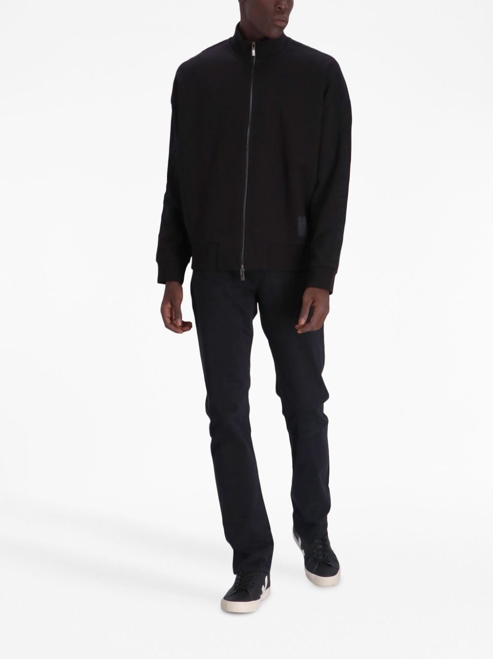 Armani Exchange Vest met logopatch - Zwart