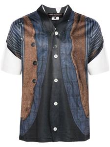 Comme des Garçons Homme Plus Vest met korten mouwen en grafische print - Wit