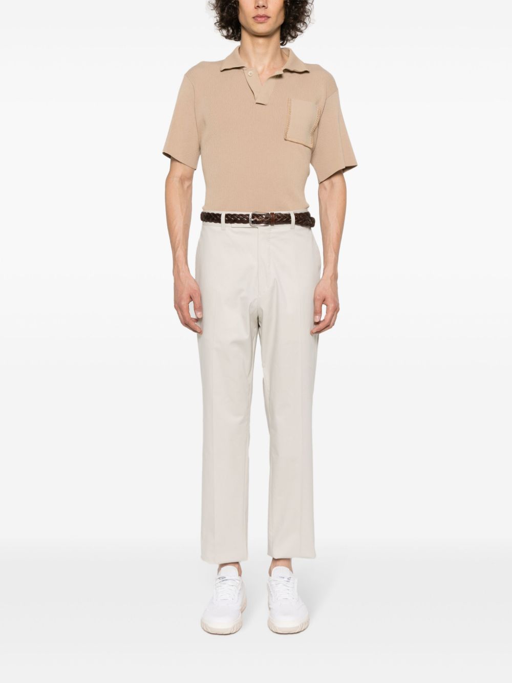 Zegna tapered cotton trousers - Beige