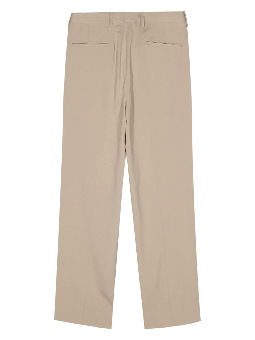 Briglia 1949 textured pleated tapered trousers - Beige