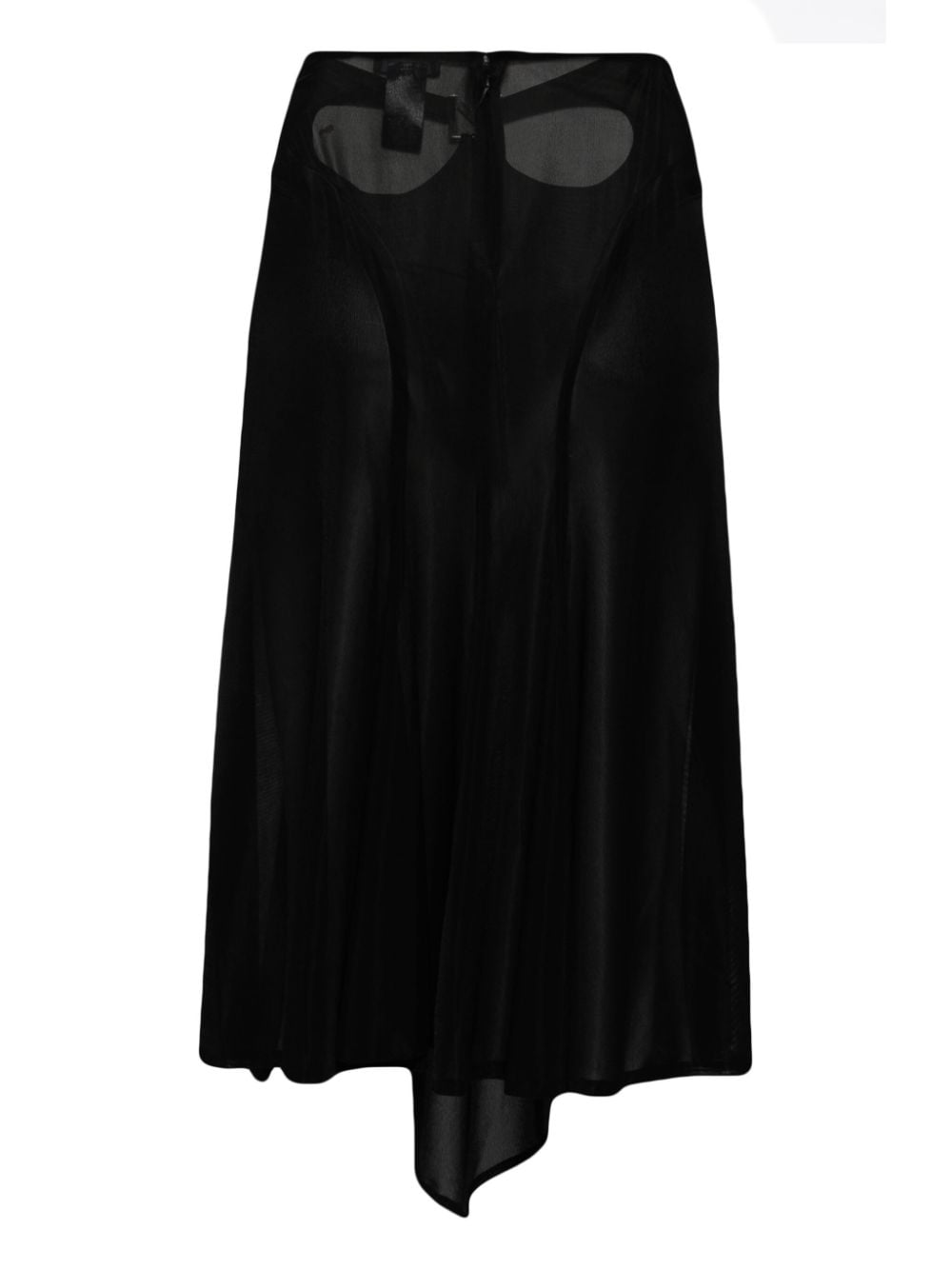 Mugler Midi-rok met uitgesneden details - Zwart