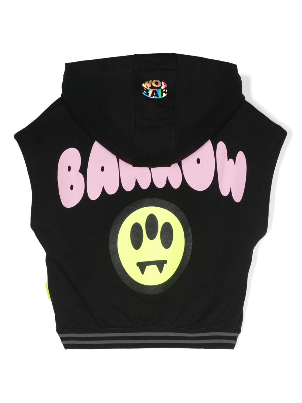 Barrow kids logo-print sleeveless hoodie - Zwart