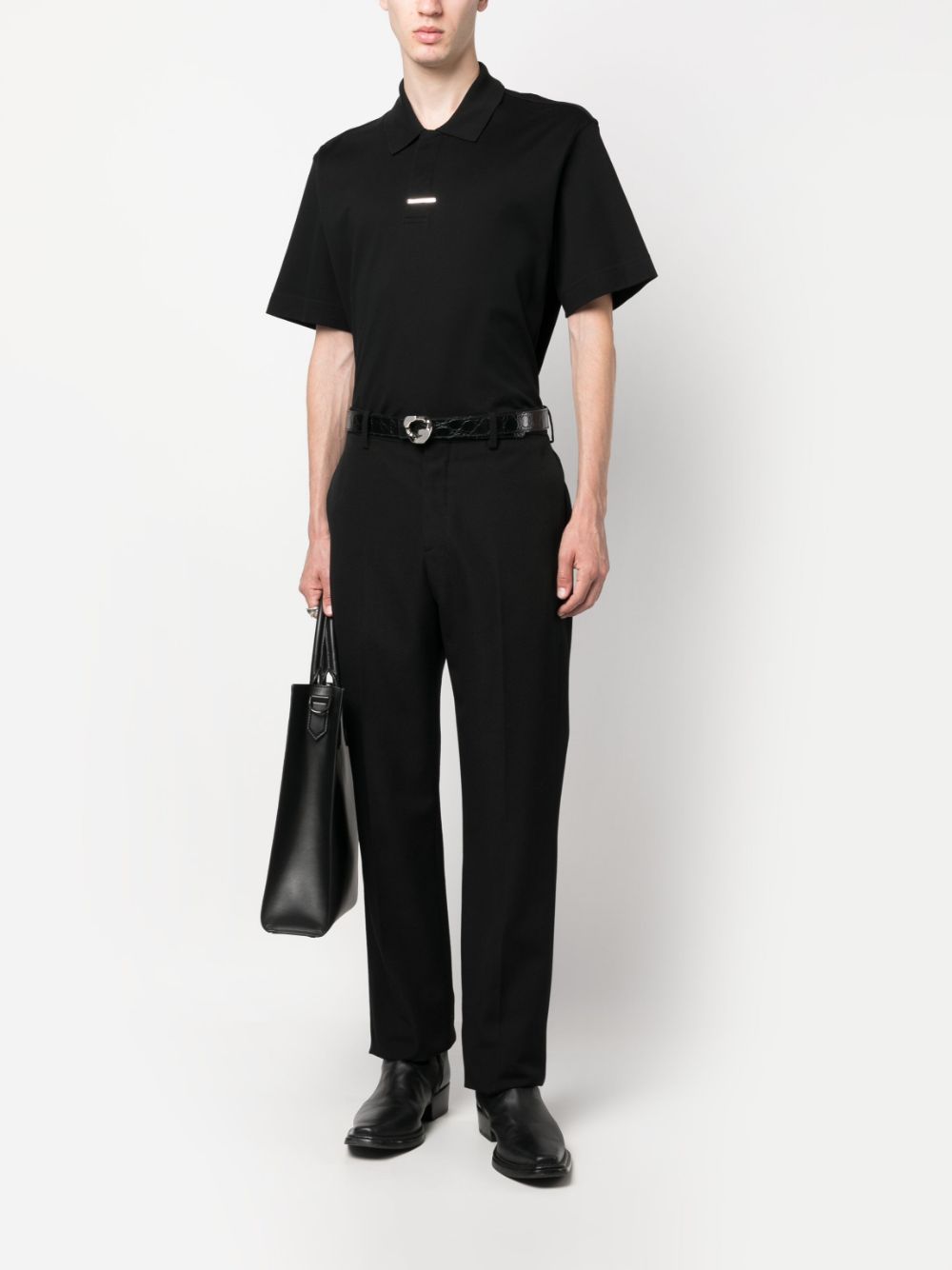 Givenchy Poloshirt met logoplakkaat - Zwart