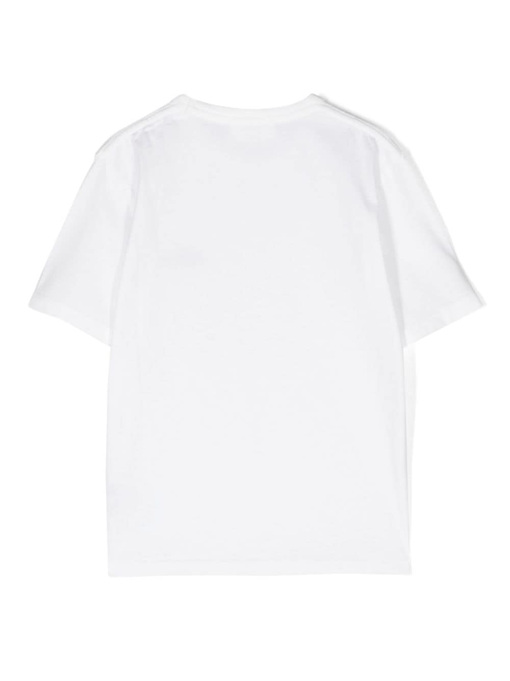 MC2 Saint Barth Kids Dover logo-embroidered cotton T-shirt - Wit